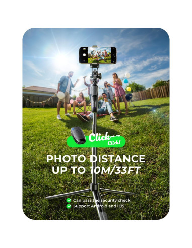 Trípode Selfie LISEN 67" con Control Remoto para iPhone y Samsung