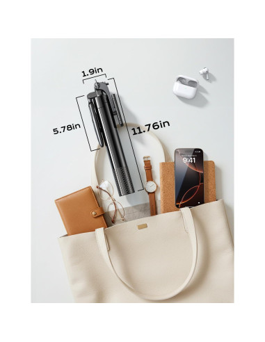 Trípode Selfie LISEN 67" con Control Remoto para iPhone y Samsung