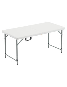 Mesa Plegable Nazhura 4 Pies Blanca, Resistente y Portátil