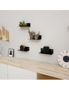 Estantes Flotantes de Acrílico LUOBAO 2 Pack 22.86 cm Negro 2