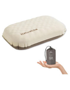 Almohada Inflable Naturehike de Espuma 160g Ergonómica Camping