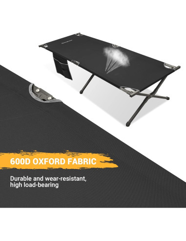 Cama de Camping Plegable KingCamp 205.7x76.2cm Resistente