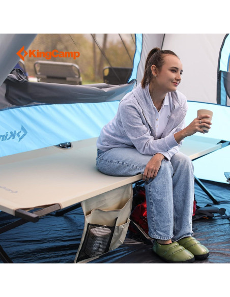 Cama de Camping Plegable KingCamp 205.7x76.2cm Resistente