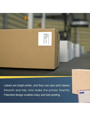 BETCKEY Etiquetas Continuas 62mm x 30.48m para Brother QL - 6 Rollos
