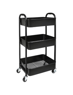 Carro de Utilidad Rodante MAX Houser 3 Niveles Negro