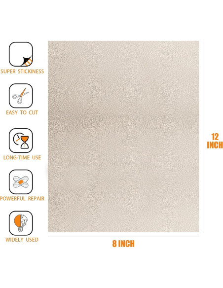 6 Piezas Cinta de Reparación de Cuero PU Jmckeweii 20x30 cm
