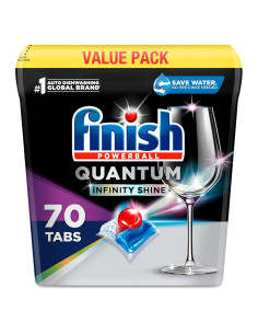 Finish Quantum Infinity Shine Cápsulas Detergente Lavavajillas 70 Unidades