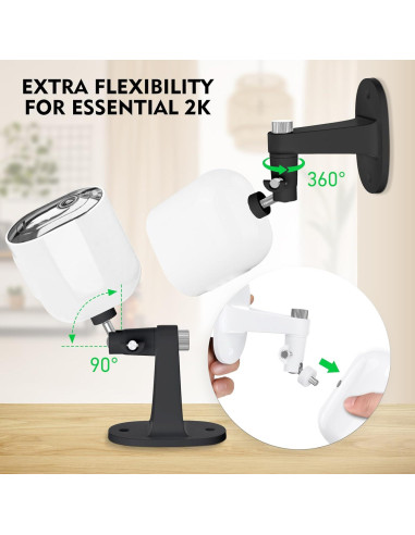 Soporte Ajustable para Cámara Arlo Essential 2K y Pro - Negro