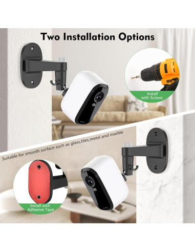 Soporte Ajustable para Cámara Arlo Essential 2K y Pro - Negro