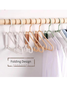 Perchas Plegables WRYLCYH 8 Pcs Plástico Portátiles Viaje 2