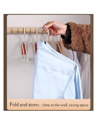 Perchas Plegables WRYLCYH 8 Pcs Plástico Portátiles Viaje