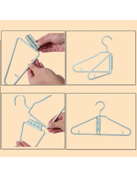Perchas Plegables WRYLCYH 8 Pcs Plástico Portátiles Viaje
