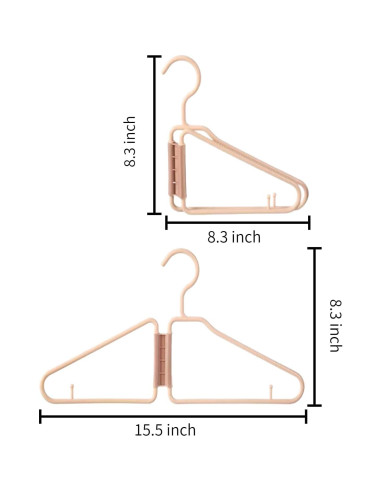 Perchas Plegables WRYLCYH 8 Pcs Plástico Portátiles Viaje