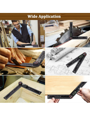 Transportador de Ángulo Digital TBVHOMM 200 mm con Pantalla LCD