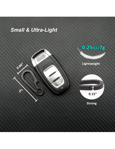 Llavero de Carabina de Titanio PJYTAC TKC02B Negro 5.08 cm