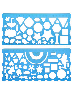 Juego de 2 Plantillas Geométricas JIEYAO - Dibujo y Medición