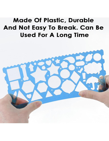 Juego de 2 Plantillas Geométricas JIEYAO - Dibujo y Medición