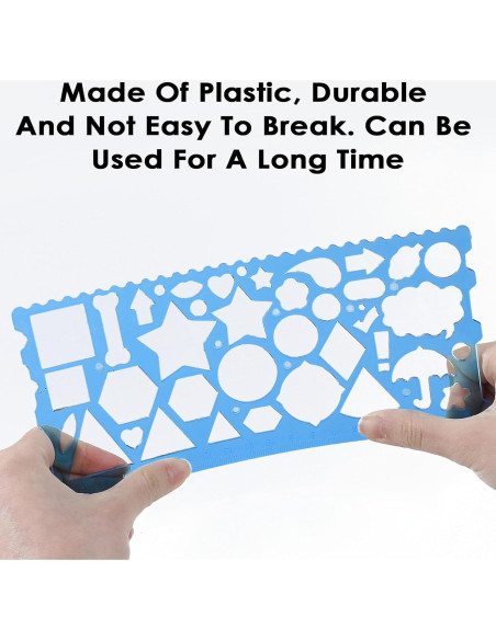 Juego de 2 Plantillas Geométricas JIEYAO - Dibujo y Medición