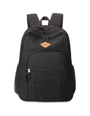 Mochila de viaje resistente al agua para escuela - Negro