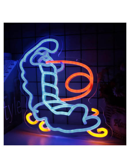 Letrero de Neón LED Oruga Azul Alicia en el País de las Maravillas Letrero de Neón LED Oruga Azul Alicia en el País de las Maravillas