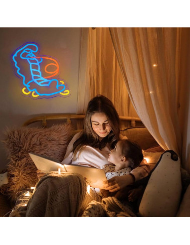 Letrero de Neón LED Oruga Azul Alicia en el País de las Maravillas