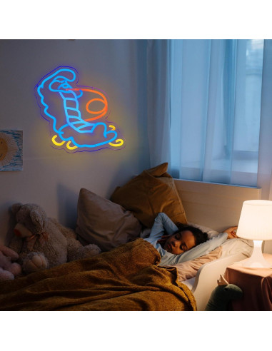 Letrero de Neón LED Oruga Azul Alicia en el País de las Maravillas