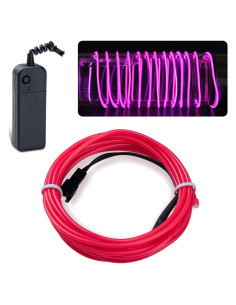 Cable Electroluminiscente Rosa 2.74m Lychee para Decoración