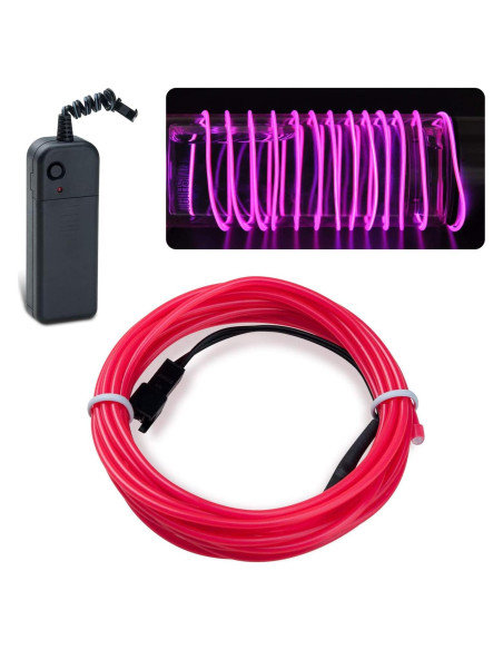 Cable Electroluminiscente Rosa 2.74m Lychee para Decoración