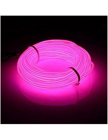 Cable Electroluminiscente Rosa 2.74m Lychee para Decoración