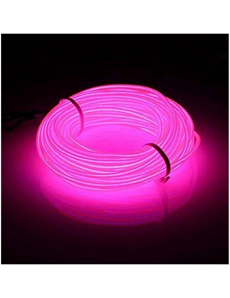 Cable Electroluminiscente Rosa 2.74m Lychee para Decoración