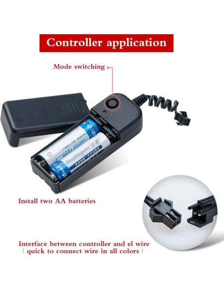 Cable Electroluminiscente Rosa 2.74m Lychee para Decoración