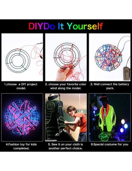 Cable Electroluminiscente Rosa 2.74m Lychee para Decoración