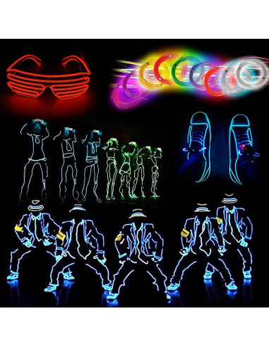 Cable Electroluminiscente Rosa 2.74m Lychee para Decoración