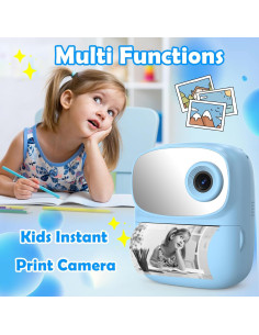 Cámara Instantánea para Niños ICONLINK Azul con 32GB 2