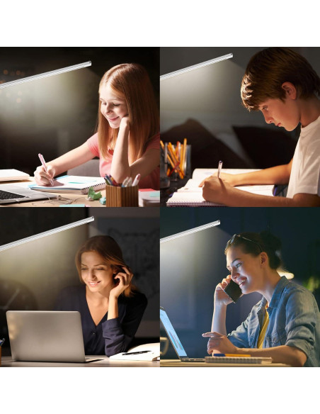 Lámpara de Escritorio LED HMFUNTM con Carga USB y 50 Modos