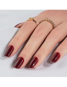 Uñas Postizas Cortas Jofay Fashion Rojas - Kit 24 Piezas 2