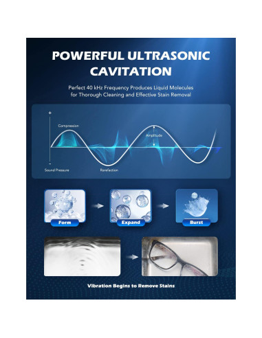 Limpiador Ultrasónico CREWORKS 15L 760W Digital con Calentador
