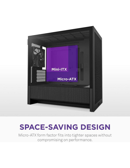 Caja de PC Micro-ATX NZXT H3 Flow - Flujo de Aire Optimizado