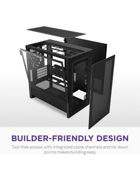 Caja de PC Micro-ATX NZXT H3 Flow - Flujo de Aire Optimizado