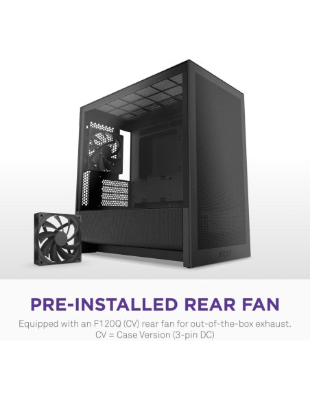 Caja de PC Micro-ATX NZXT H3 Flow - Flujo de Aire Optimizado