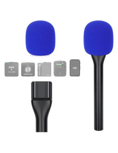 Adaptador de Mano YOUSHARES con Parabrisas Espuma Azul para Micrófonos Inalámbricos