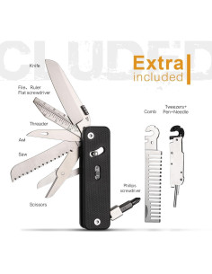Mini Herramienta Multiuso ROXON S503G 9 en 1 con Cuchillo 2