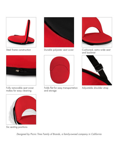 Asiento de Estadio Reclinable Oniva Picnic Time - Negro