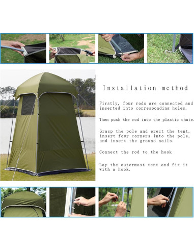 Carpa de Ducha Vidalido TP-6804-2 para Camping 5.5 kg