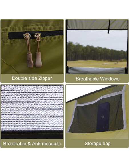 Carpa de Ducha Vidalido TP-6804-2 para Camping 5.5 kg