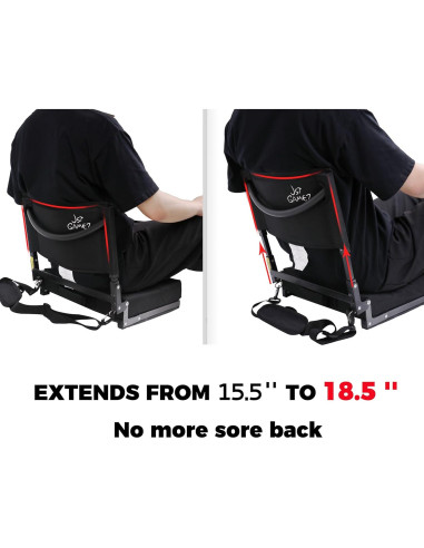 Silla de Estadio Plegable JST GAMEZ ST-01-BK-ULTRA con Respaldo Alto y Cojín