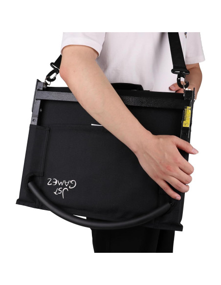 Silla de Estadio Plegable JST GAMEZ ST-01-BK-ULTRA con Respaldo Alto y Cojín