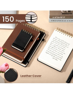 Cuaderno Espiral Yoment Negro 150 Páginas 7.62x12.7 cm 2