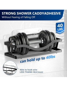 FGSAEOR 9 Ganchos Adhesivos para Soporte de Ducha Transparente 2