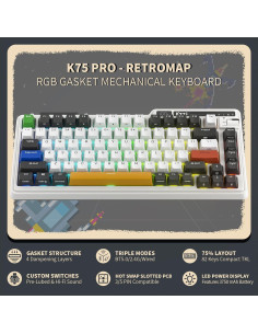 Teclado Mecánico Inalámbrico K75 PRO RGB 75% Kzzi - 82 Teclas 2